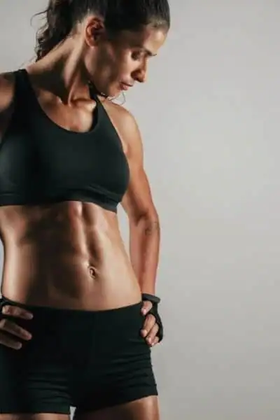 Image of woman's toned stomach after bodyweight exercises Aldershot and non-surgical treatment from Lipo 360