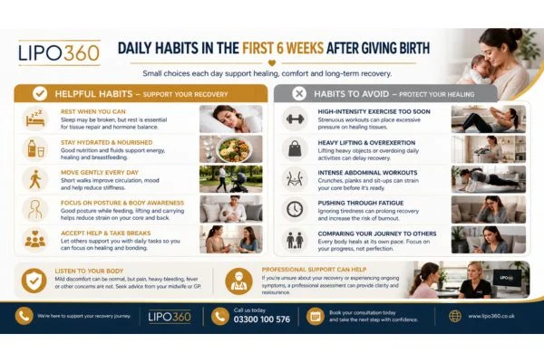First 6 Weeks After Giving Birth To Avoid Diastasis Recti Aldershot : Daily Habits in the First 6 Weeks After Giving Birth 
